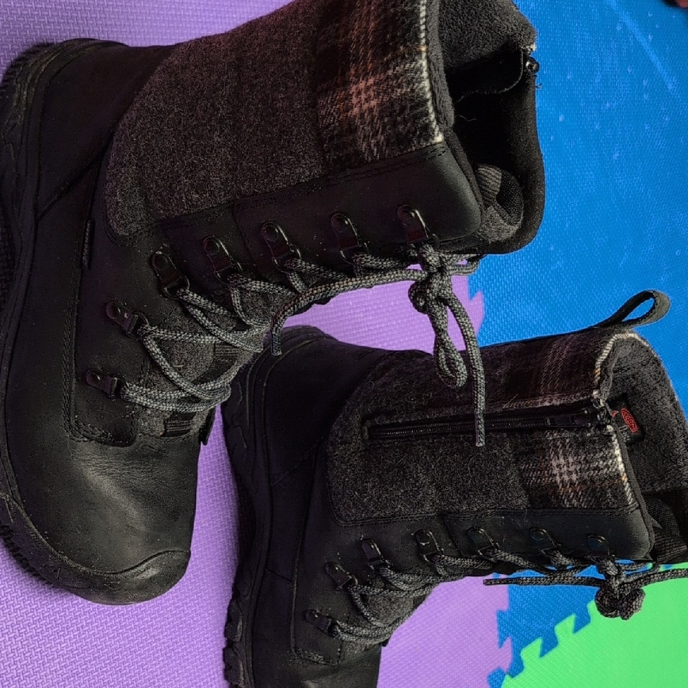 Women’s Black Winter Lace-Up Ankle Boots